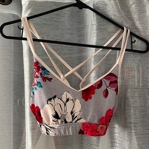 Active Fall Flower Sports Bra